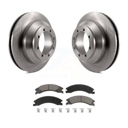 Rear Disc Brake Rotors And Ceramic Pads Kit For Ford E-350 Super Duty Econoline K8C-101872