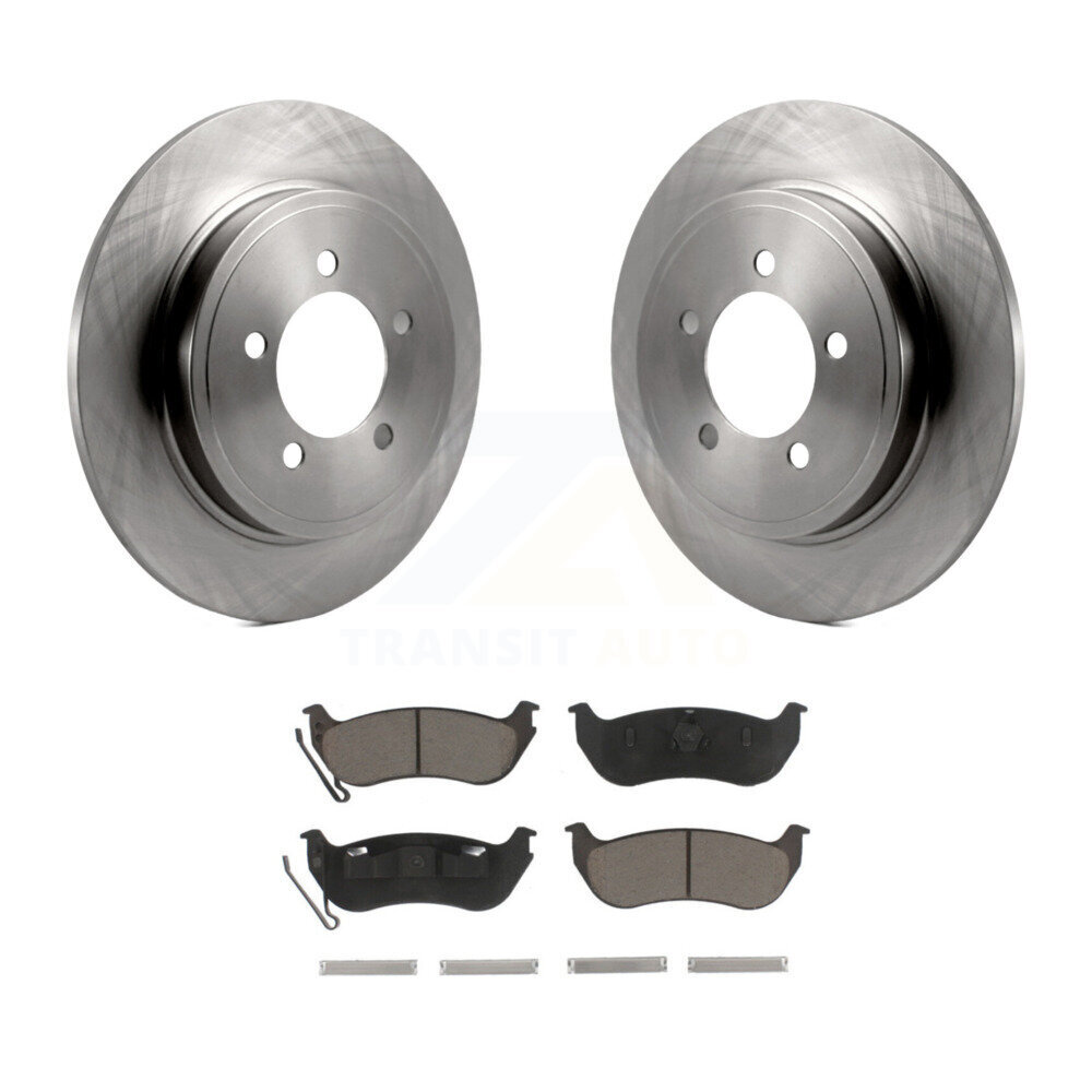 Rear Disc Brake Rotors & Ceramic Pad Kit For Ford Explorer Sport Trac Mercury Mountaineer K8C-101884