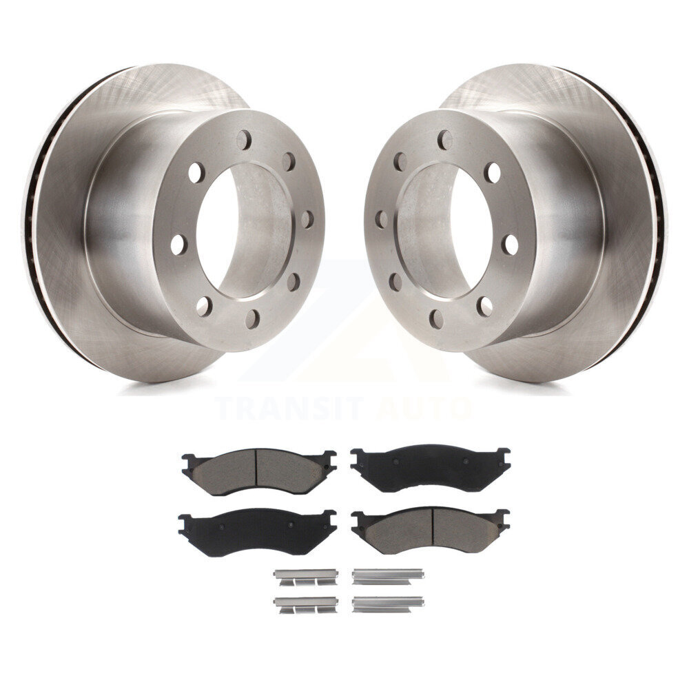 Rear Disc Brake Rotors And Ceramic Pads Kit For 2001-2002 Dodge Ram 2500 3500 K8C-101900