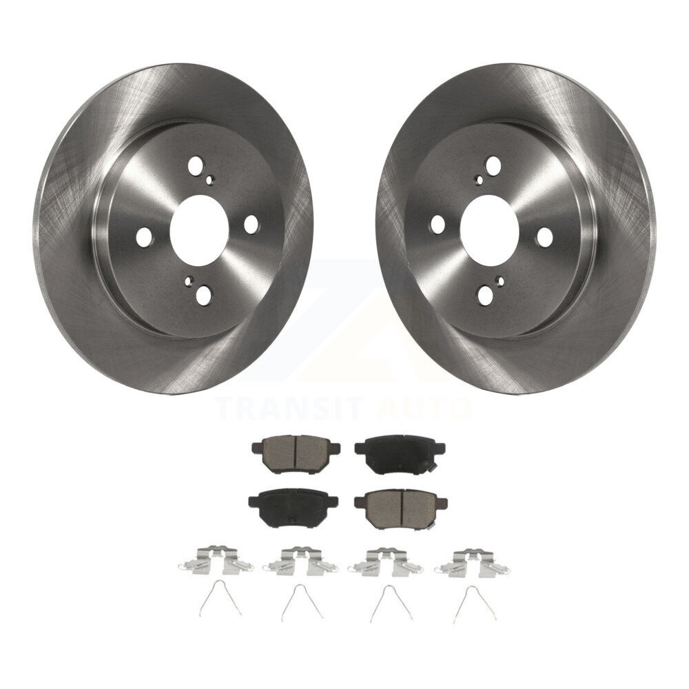 Rear Disc Brake Rotors And Ceramic Pads Kit For 2012-2018 Toyota Yaris K8C-101901