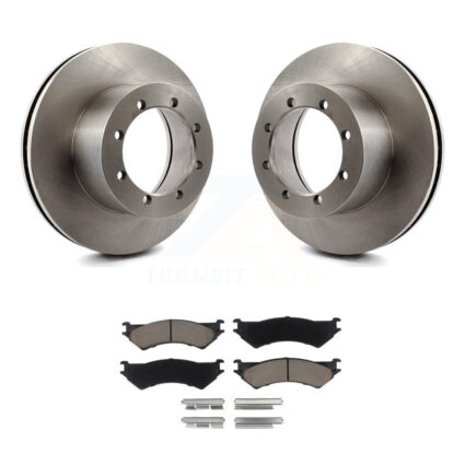 Rear Disc Brake Rotors And Ceramic Pads Kit For Ford E-350 Super Duty K8C-101912