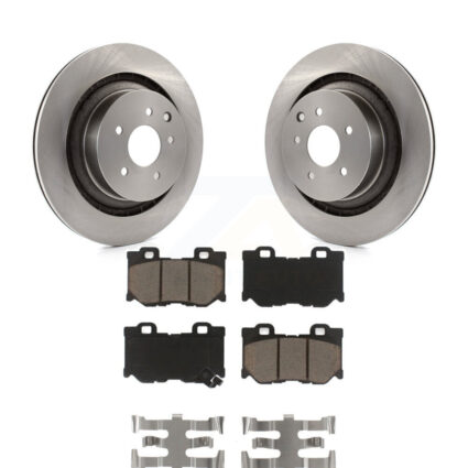 Rear Disc Brake Rotors And Ceramic Pads Kit For INFINITI G37 Nissan 370Z Q60 Z K8C-101918