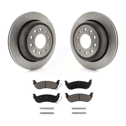 Rear Disc Brake Rotors And Ceramic Pads Kit For 2003-2011 Lincoln Town Car Sedan K8C-101930