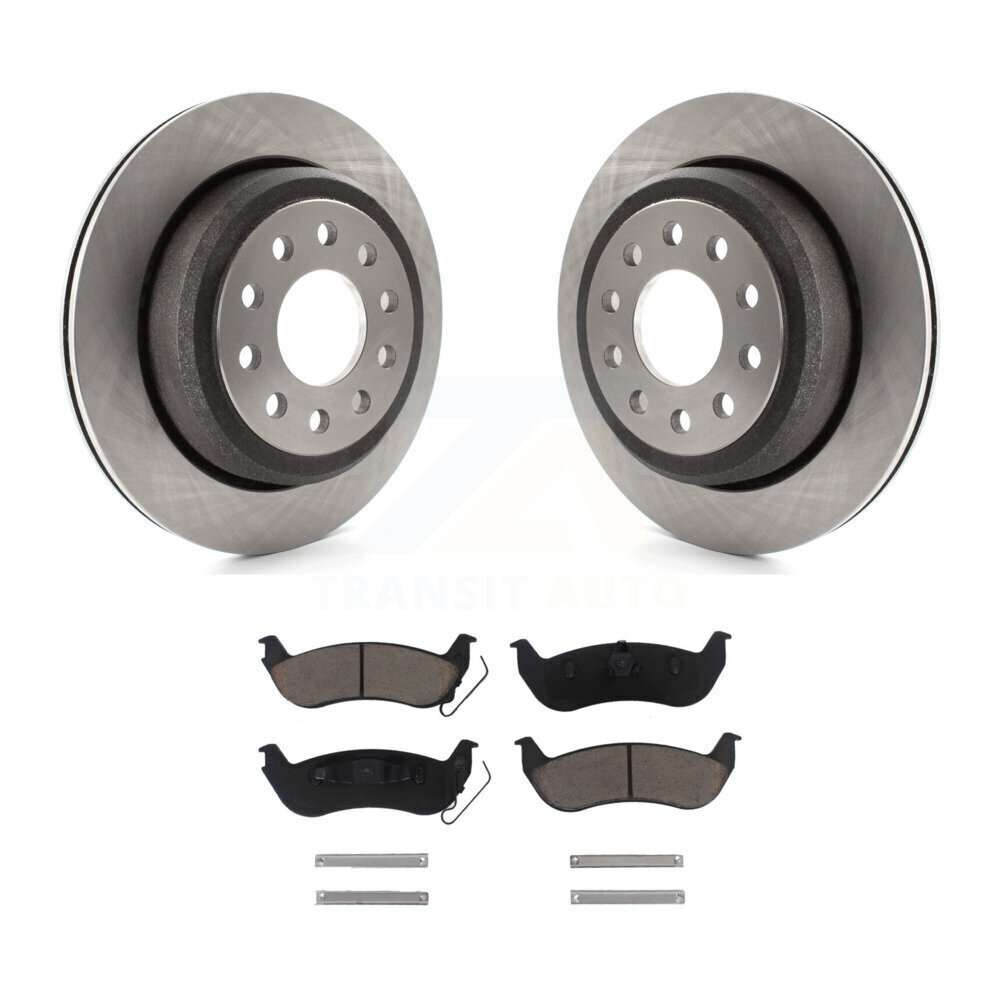 Rear Disc Brake Rotors And Ceramic Pads Kit For 2003-2011 Lincoln Town Car Sedan K8C-101930