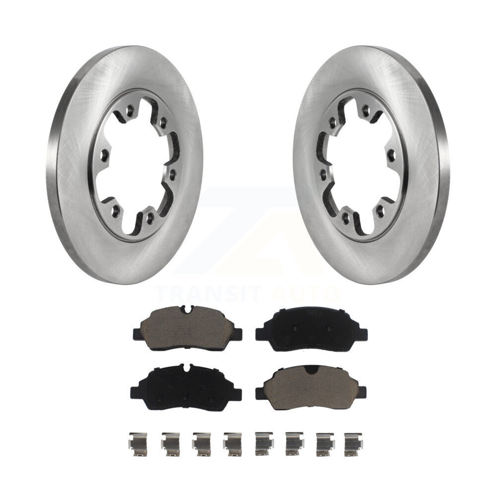 Rear Disc Brake Rotor Ceramic Pad Kit For 2015-2019 Ford Transit-350 HD With 6 Lug Wheels K8C-101933