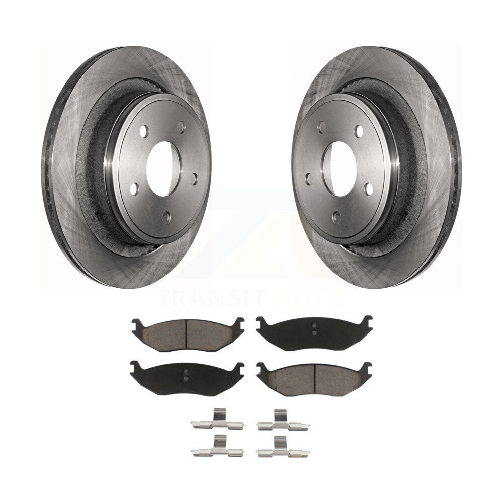 Rear Disc Brake Rotor & Ceramic Pad Kit For Ram 1500 Classic Dodge Durango Chrysler Aspen K8C-101959