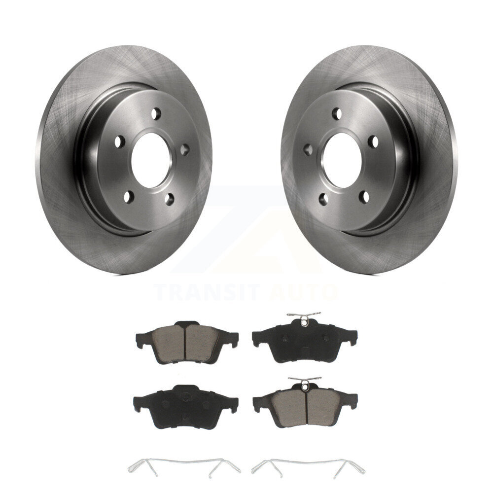 Rear Disc Brake Rotors And Ceramic Pads Kit For Ford Focus K8C-101972