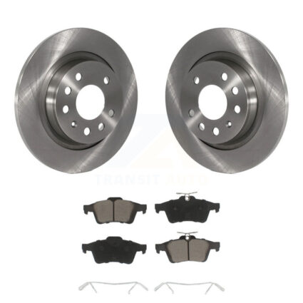 Rear Disc Brake Rotors And Ceramic Pads Kit For Saab 9-3 9-3X With Solid Rotor K8C-101985