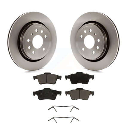 Rear Disc Brake Rotors And Ceramic Pads Kit For 2003 Saab 9-3 Sedan With Vented Rotor K8C-101988