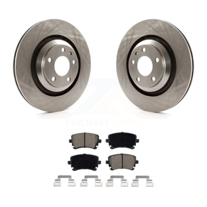 Rear Brake Rotor Ceramic Pad Kit For 05-11 Audi A6 Quattro With 330mm Diameter K8C-102004