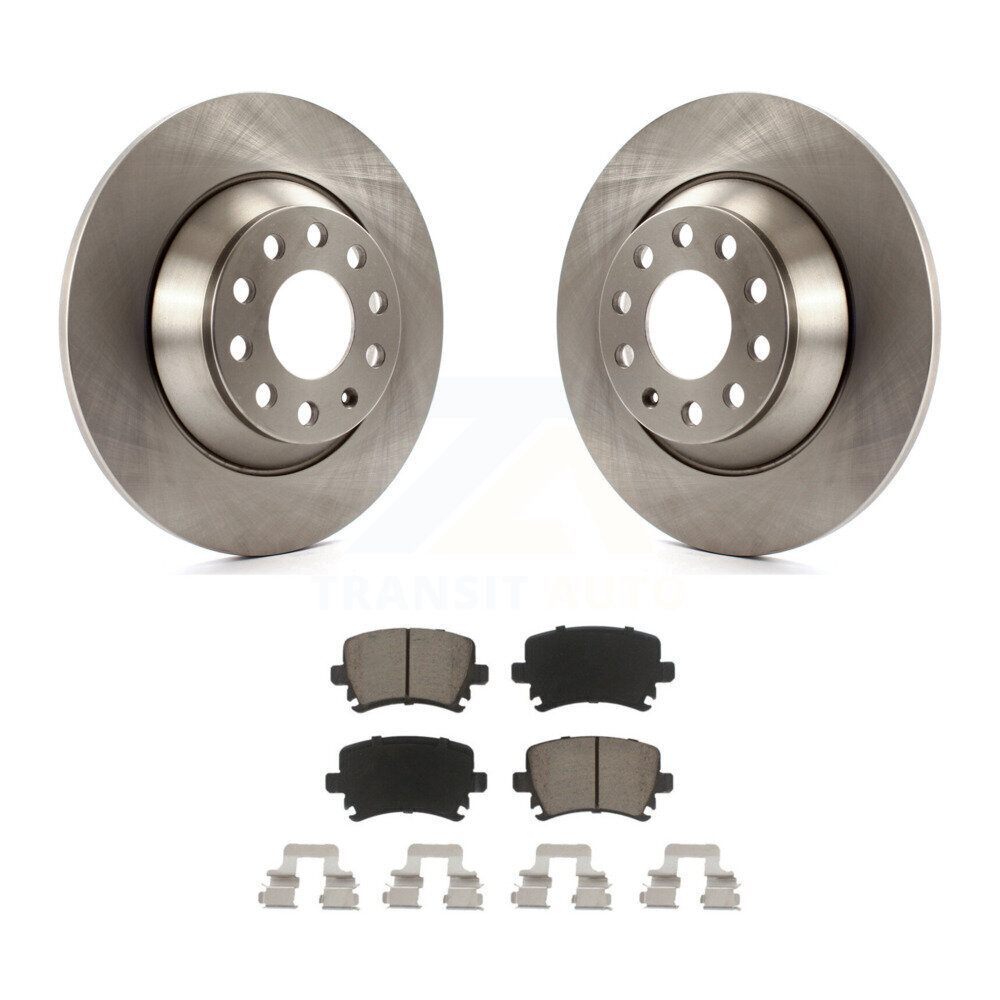 Rear Disc Brake Rotors Ceramic Pad Kit For Audi A6 Quattro With 302mm Diameter Rotor K8C-102005