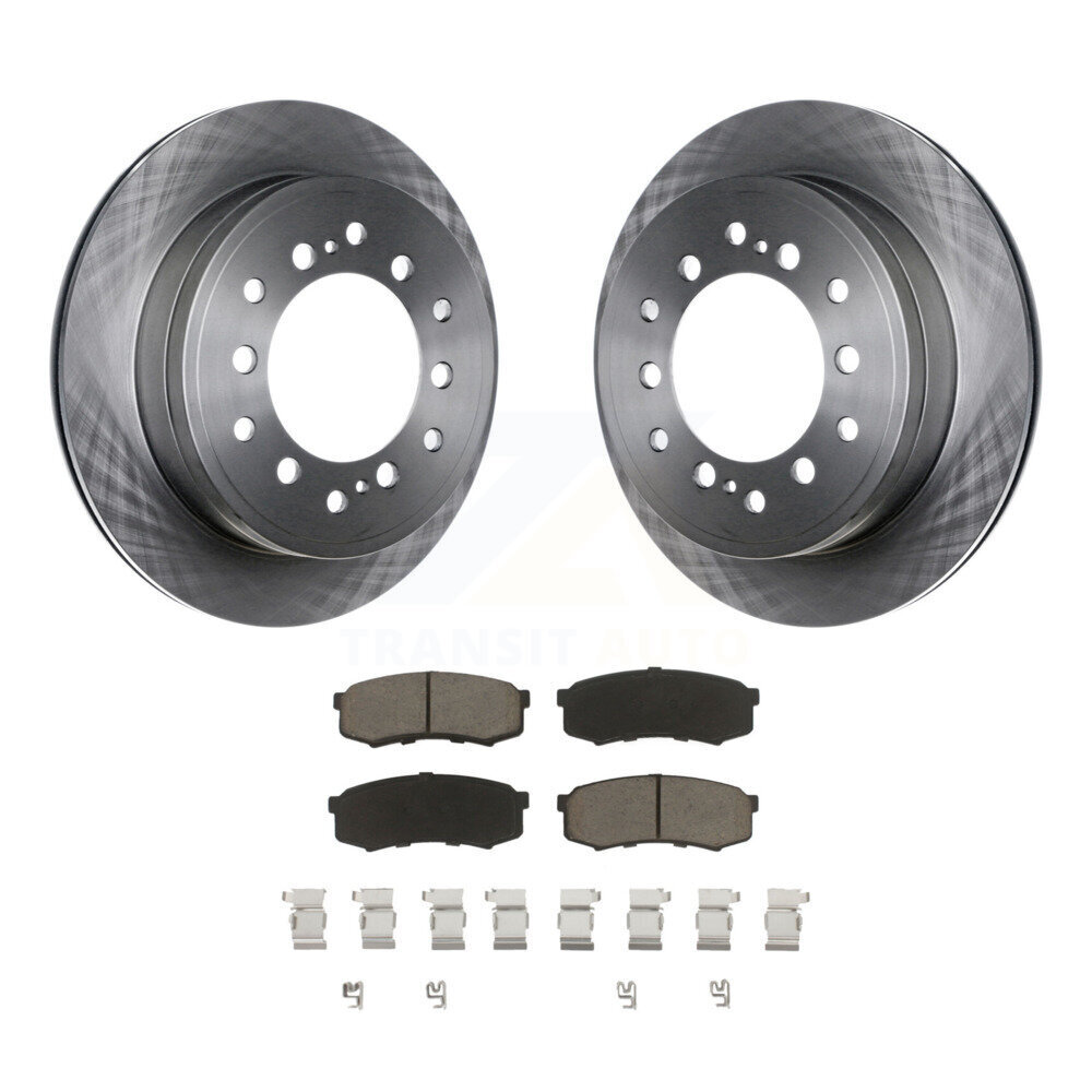 Rear Disc Brake Rotors And Ceramic Pads Kit For Toyota 4Runner Lexus GX460 FJ Cruiser K8C-102008