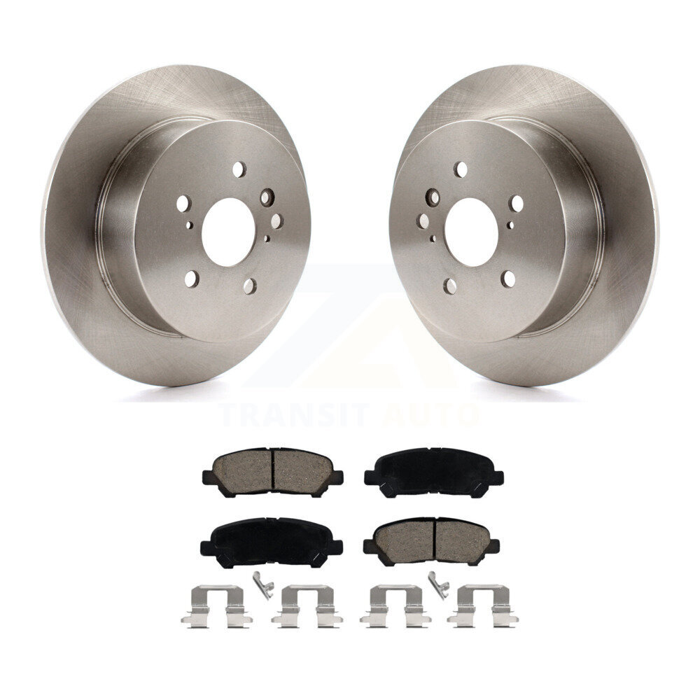 Rear Disc Brake Rotors And Ceramic Pads Kit For 2008-2013 Toyota Highlander K8C-102025