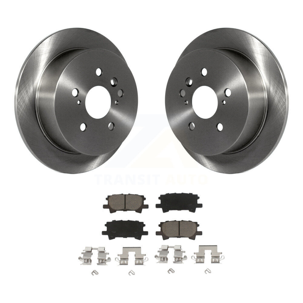 Rear Disc Brake Rotors And Ceramic Pad Kit For Lexus RX350 Toyota Highlander RX330 RX400h K8C-102031