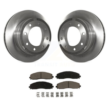 Rear Disc Brake Rotors And Ceramic Pads Kit For Ford F-350 Super Duty F-250 K8C-102034