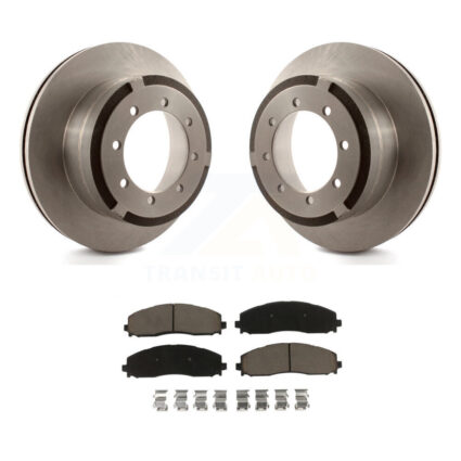 Rear Disc Brake Rotors And Ceramic Pads Kit For Ford F-350 Super Duty F-250 F-450 K8C-102035