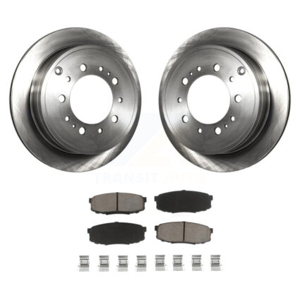 Rear Disc Brake Rotors Ceramic Pad Kit For Toyota Tundra Sequoia Lexus LX570 Land Cruiser K8C-102039