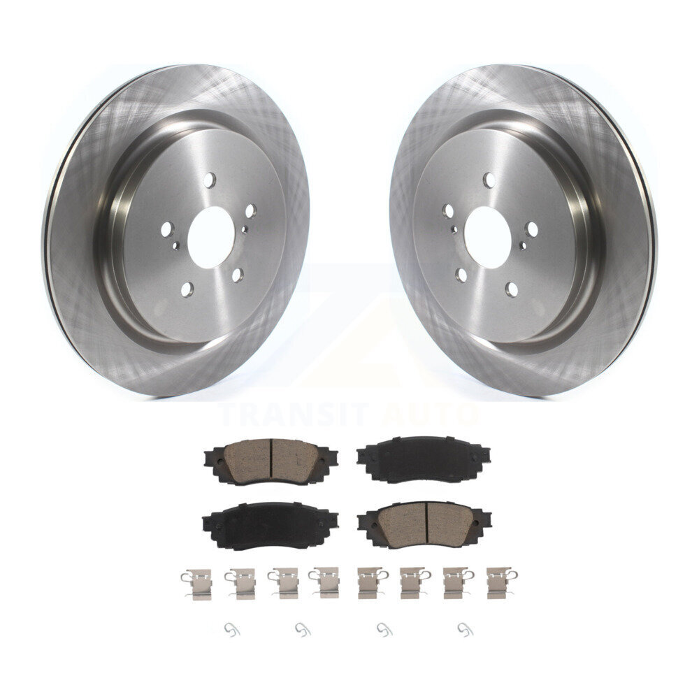 Rear Disc Brake Rotors And Ceramic Pads Kit For Lexus RX350 RX450h RX350L RX450hL K8C-102052