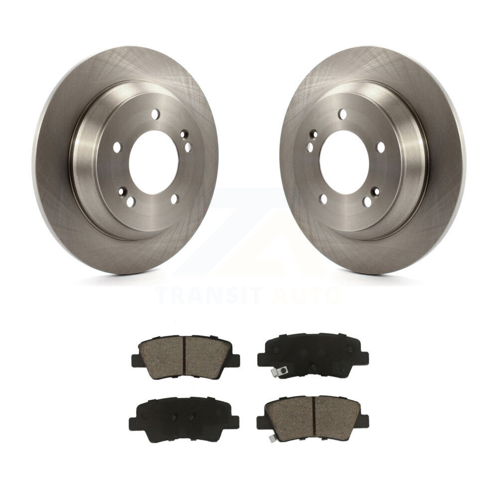 Rear Disc Brake Rotor Ceramic Pad Kit For 2014-2017 Kia Rondo With Electric Parking K8C-102079
