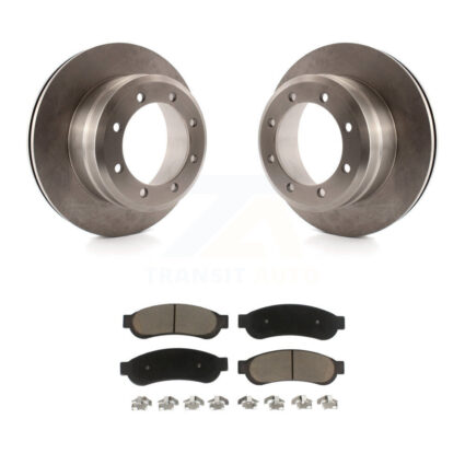 Rear Disc Brake Rotors And Ceramic Pads Kit For Ford F-350 Super Duty F-450 K8C-102099