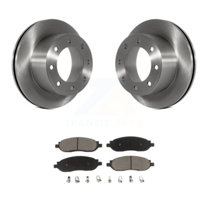 Rear Disc Brake Rotors And Ceramic Pads Kit For 2005-2007 Ford F-350 Super Duty F-250 K8C-102100