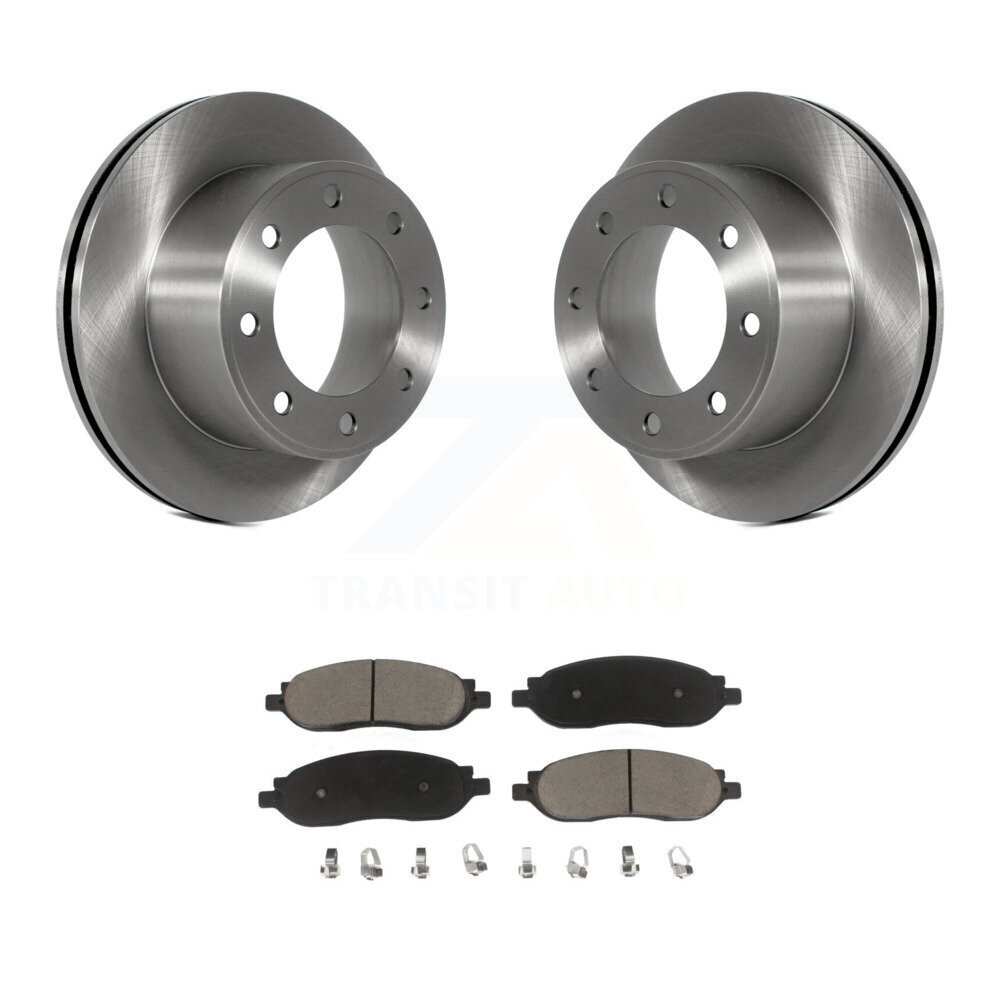 Rear Disc Brake Rotors And Ceramic Pads Kit For 2005-2007 Ford F-350 Super Duty F-250 K8C-102100