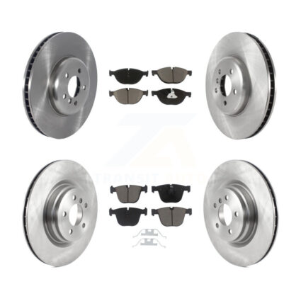 Front Rear Disc Brake Rotors And Ceramic Pads Kit (6Pc) For BMW 750i xDrive 750Li 550i GT K8C-102163