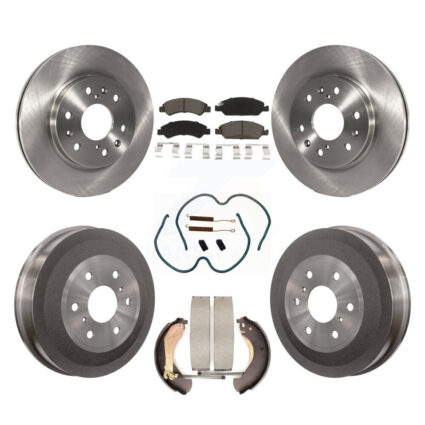 Front Rear Brake Rotor Ceramic Pad Drum Kit (7Pc) For Chevrolet Silverado 1500 GMC Sierra K8C-102185