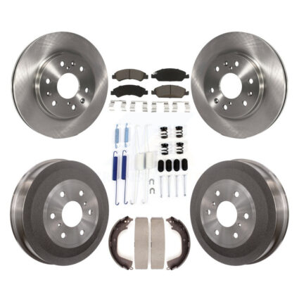 Front Rear Brake Rotor Ceramic Pad Drum Kit (7Pc) For GMC Sierra 1500 Chevrolet Silverado K8C-102186