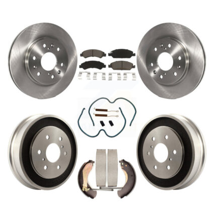 Front Rear Brake Rotor Ceramic Pad Drum Kit (7Pc) For Chevrolet GMC Silverado 1500 Sierra K8C-102188