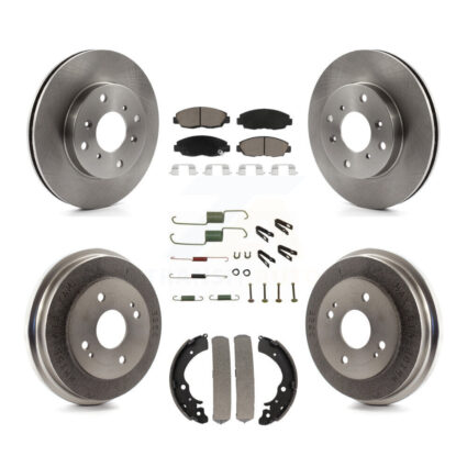 Front Rear Disc Brake Rotors Ceramic Pads And Drum Kit (7Pc) For Honda Accord K8C-102192