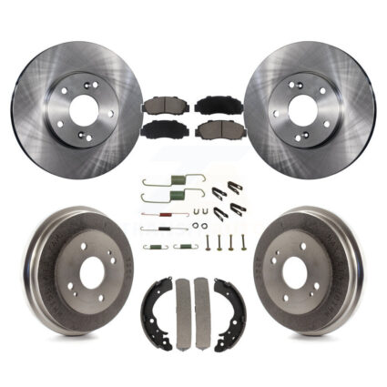 Front Rear Disc Brake Rotors Ceramic Pads And Drum Kit (7Pc) For Honda Accord 3.0L K8C-102194