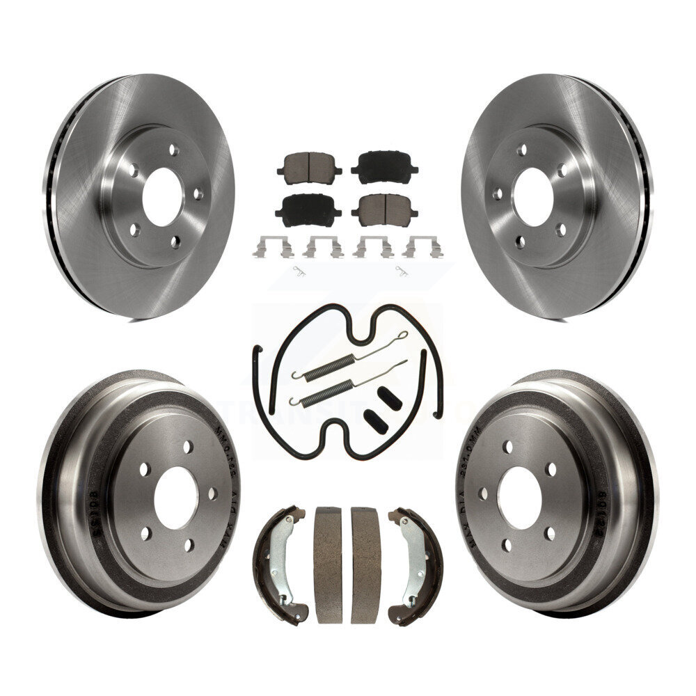 Front Rear Disc Brake Rotors Ceramic Pads And Drum Kit (7Pc) For Chevrolet HHR K8C-102199