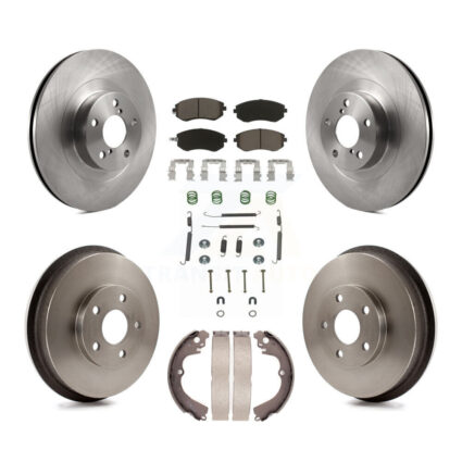 Front Rear Disc Brake Rotors Ceramic Pads And Drum Kit (7Pc) For Subaru Forester Impreza K8C-102212
