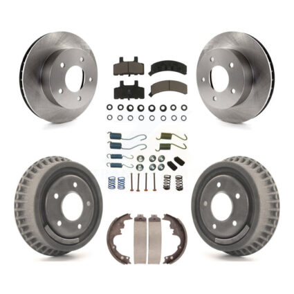 Front Rear Disc Brake Rotor Ceramic Pad Drum Kit (7Pc) For Chevrolet Astro GMC Safari AWD K8C-102222