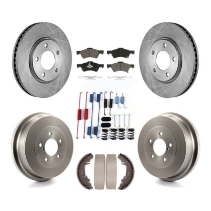 Front Rear Brake Rotor Ceramic Pad Drum Kit (7Pc) For Dodge Caravan Grand Chrysler Town & K8C-102223