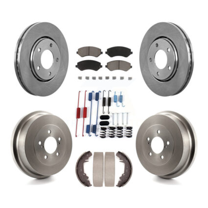 Front Rear Brake Rotor Ceramic Pad Drum Kit (7Pc) For Dodge Caravan Grand Chrysler Town & K8C-102224