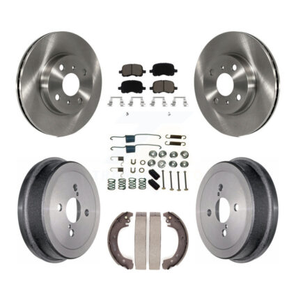 Front Rear Disc Brake Rotor Ceramic Pad Drum Kit (7Pc) For 2002 Toyota Corolla From 04 02 K8C-102239