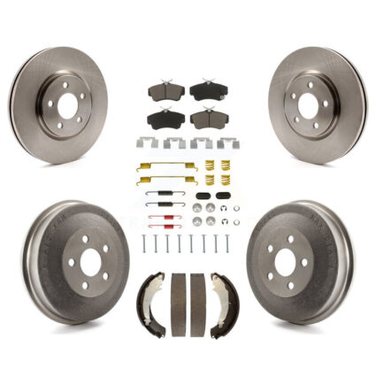 Front Rear Brake Rotors Ceramic Pad & Drum Kit (7Pc) For Chrysler PT Cruiser Turbocharged K8C-102242