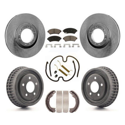 Front Rear Brake Rotor Ceramic Pad Drum Kit (7Pc) For Pontiac Montana Buick Century Trans K8C-102249