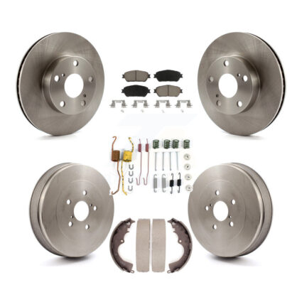 Front Rear Brake Rotor Ceramic Pad And Drum Kit (7Pc) For Toyota Tacoma With 5 Lug Wheels K8C-102252