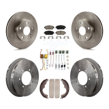 Front Rear Brake Rotor Ceramic Pad Drum Kit (7Pc) For Toyota Tacoma 4WD With 5 Lug Wheels K8C-102256