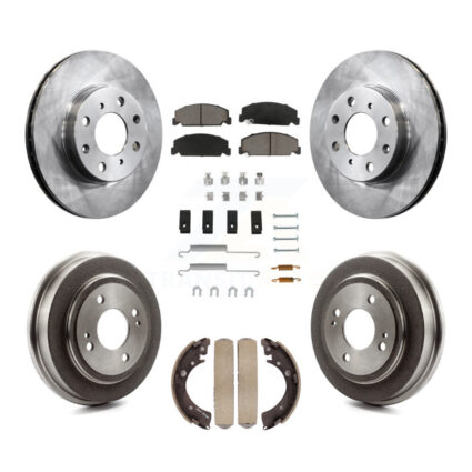 Front Rear Disc Brake Rotors Ceramic Pads And Drum Kit (7Pc) For Honda Civic K8C-102259