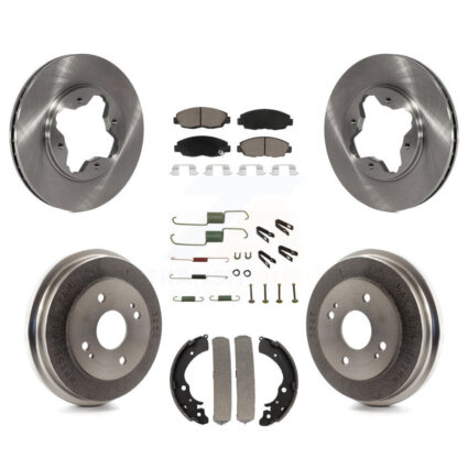 Front Rear Disc Brake Rotors Ceramic Pads And Drum Kit (7Pc) For Honda Accord K8C-102266