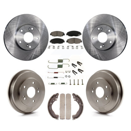 Front Rear Disc Brake Rotors Ceramic Pads And Drum Kit (7Pc) For 2011 Honda Civic GX K8C-102278