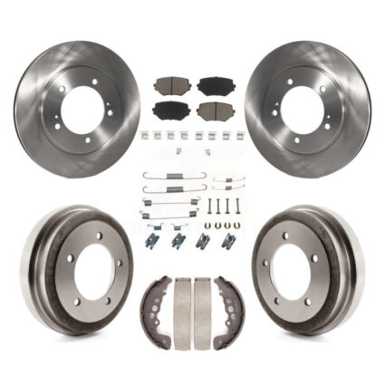 Front Rear Disc Brake Rotors Ceramic Pads And Drum Kit (7Pc) For Suzuki Grand Vitara K8C-102283