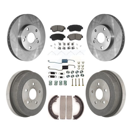 Front Rear Disc Brake Rotors Ceramic Pads And Drum Kit (7Pc) For Toyota Camry K8C-102296