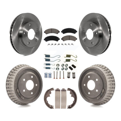Front Rear Disc Brake Rotors Ceramic Pads And Drum Kit (7Pc) For Chevrolet S10 K8C-102305