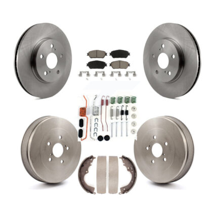 Front Rear Disc Brake Rotors Ceramic Pads And Drum Kit (7Pc) For 2004-2010 Toyota Sienna K8C-102306