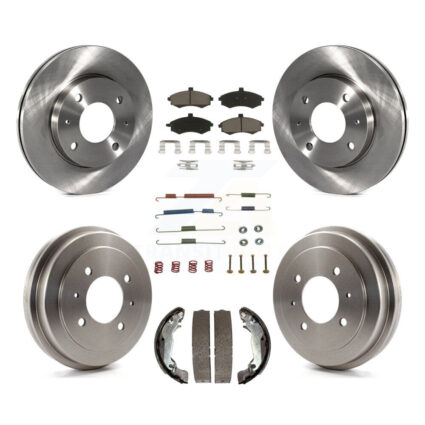 Front Rear Brake Rotors Ceramic Pad & Drum Kit (7Pc) For Hyundai Elantra rear brakes K8C-102309